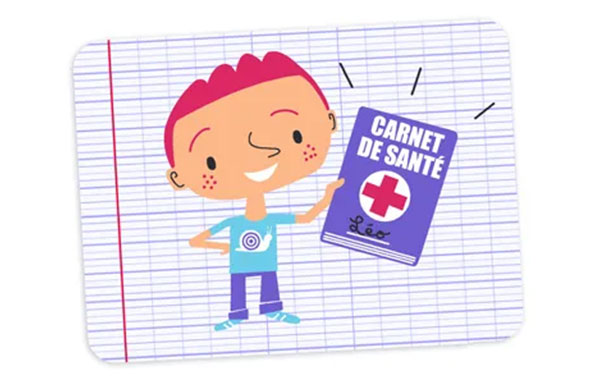 Enfant avec un carnet de santé